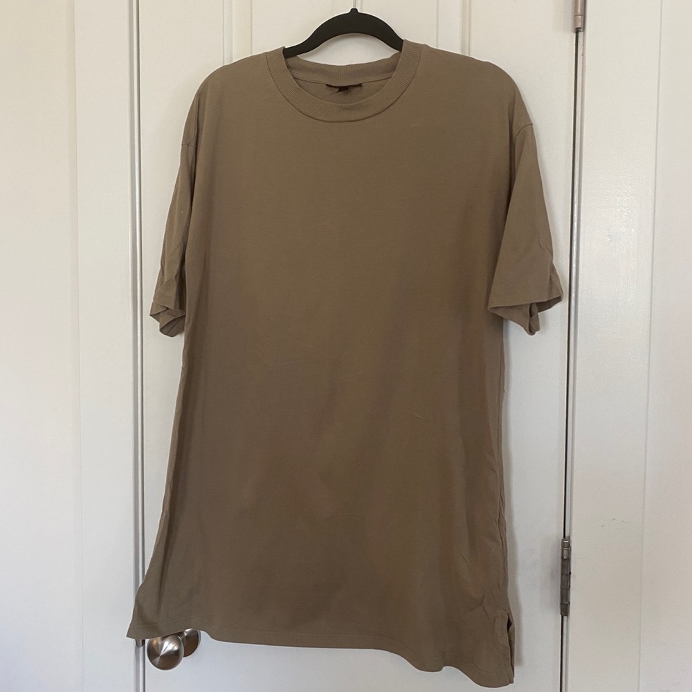 TOPSHOP Khaki t-shirt dress